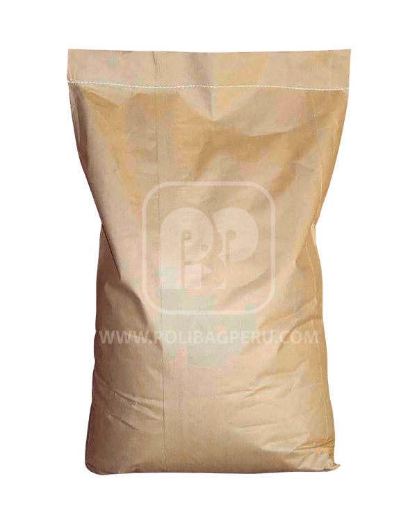 Saco de papel kraft con base ancha
