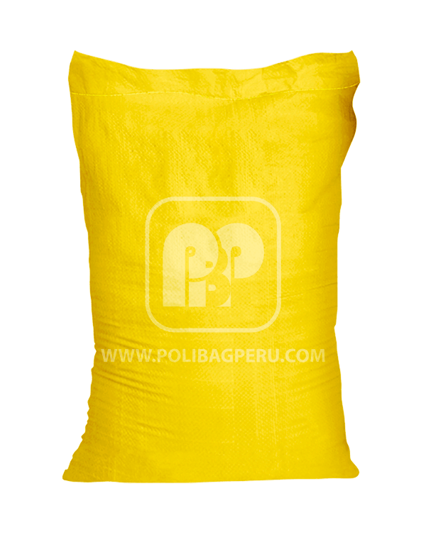 Saco de rafia amarillo