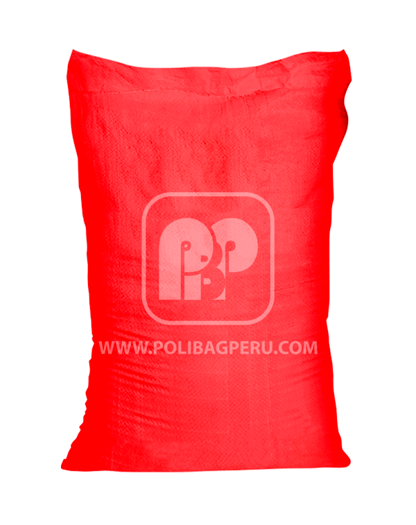 Saco de rafia rojo